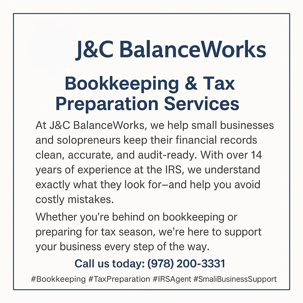 Bookkeeping & Tax Preparation Services – J & C BalanceWorks Bookkeeping & Tax Preparation Services - J & C BalanceWorks